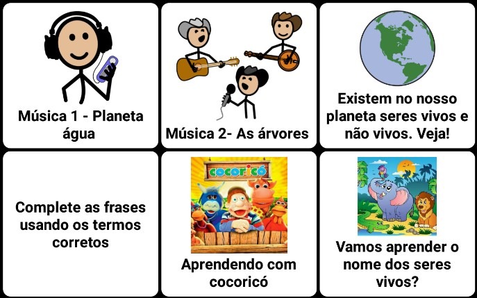 atividade adaptada sobre seres vivos e não vivos